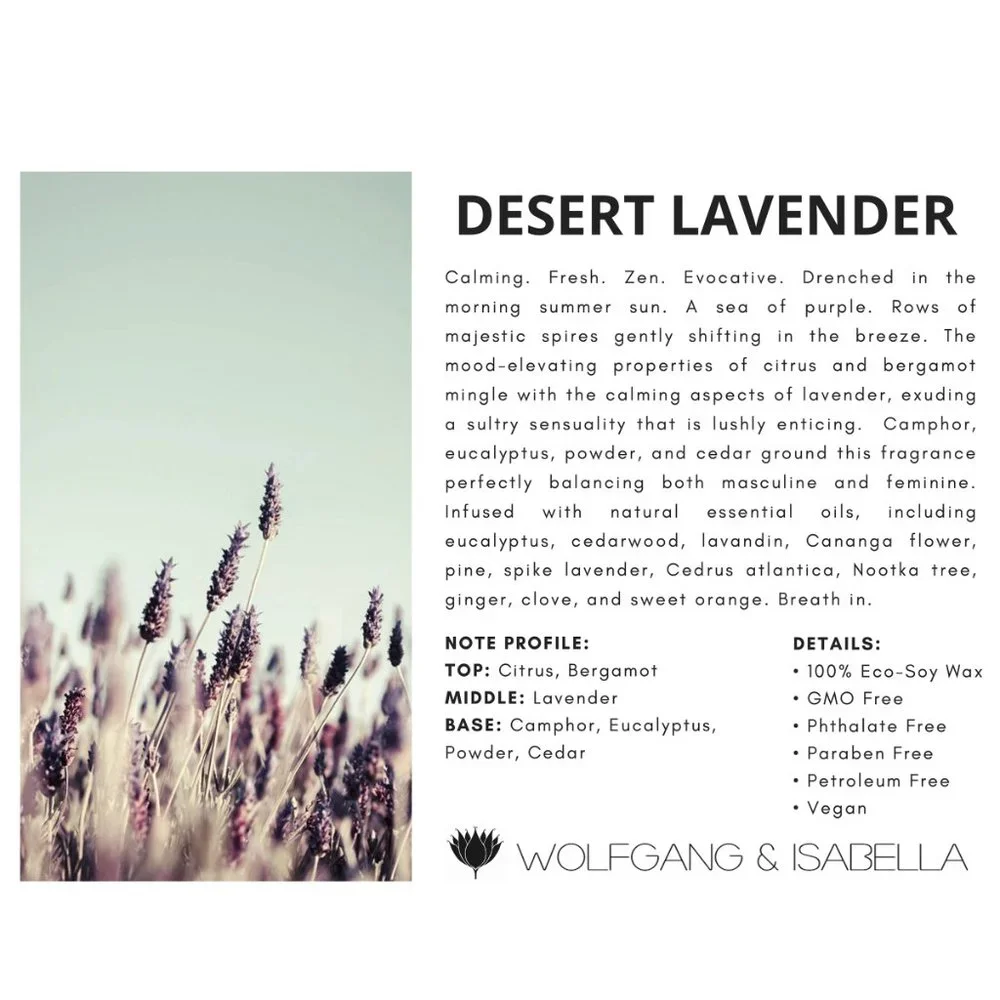 DESERT LAVENDER 4oz SOY CANDLE TRAVEL TIN  - BURN 15+ HRS